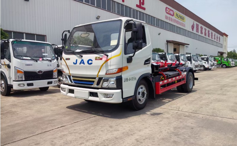 江淮插電式混合動(dòng)力車廂可卸式垃圾車
